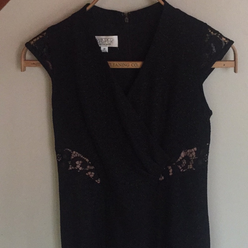 Kasper knee length LBD, black, size 2P